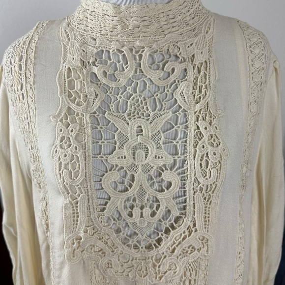 Free People Ethereal Edwardian Romantic Dainty Lace Mini Dress Ivory Medium NWT - Picture 10 of 15